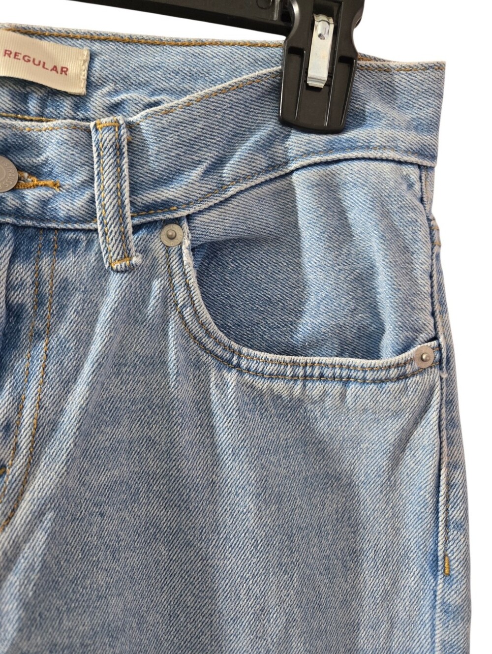 Levi's 505 Regular Straight-Leg Mid-Rise Denim Jean Light Wash - Picture 4 of 12